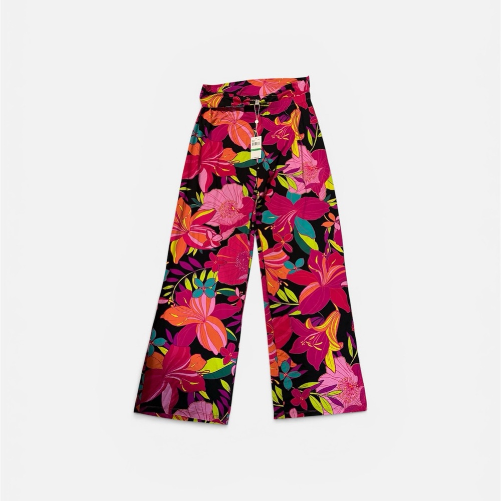 Trina Turk Floral Swim Coverup Pants - Pink, Orange, Green